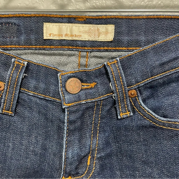 Buckle Flying Monkey Women’s Low Rise Dark Wash Straight Denim Size 1 - Picture 2 of 6